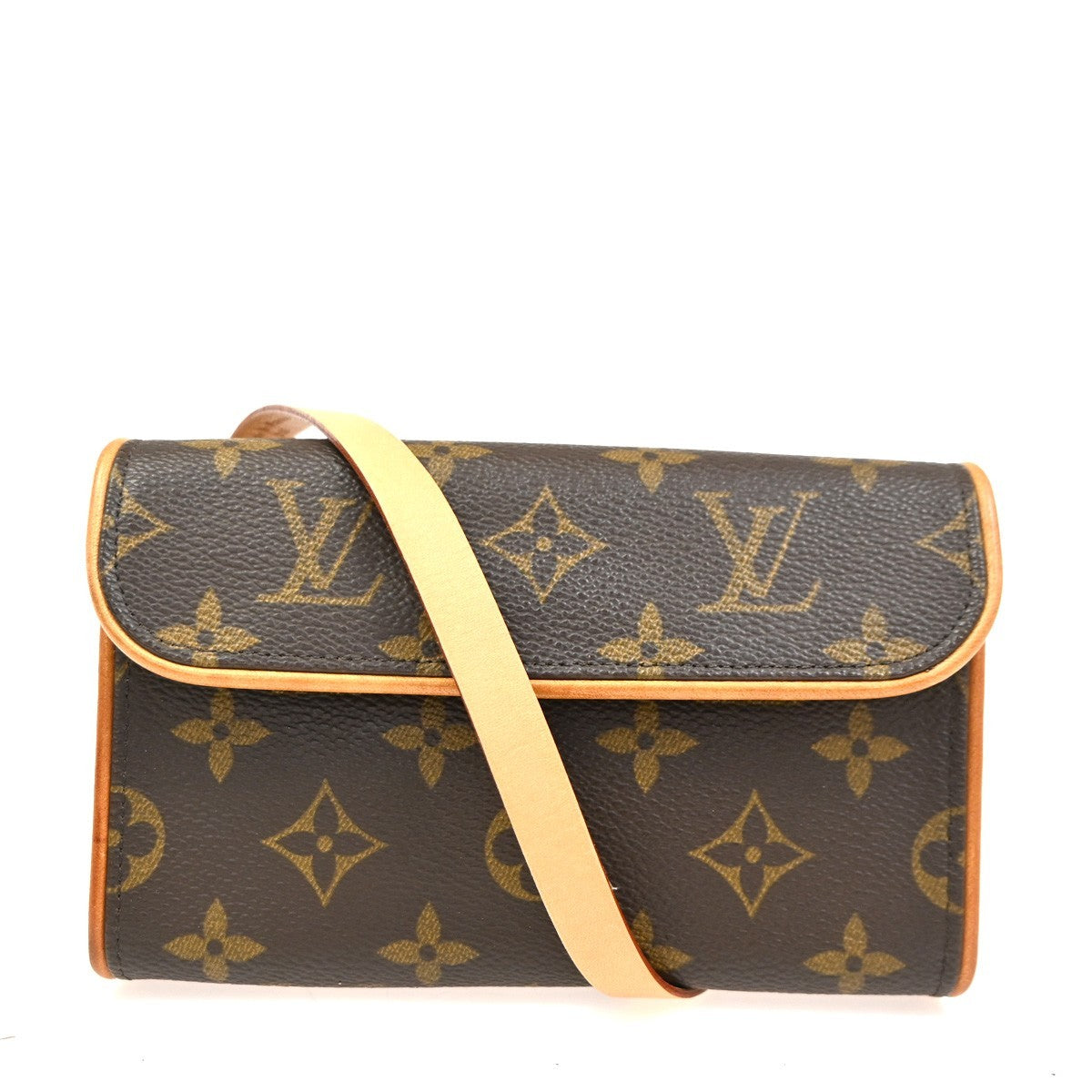 Louis Vuitton Florentine Waist Bag Monogram Canvas Brown Canvas Clutche & Pouche Bag (Authentic Pre-Loved)