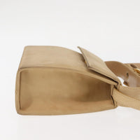 Salvatore Ferragamo Vala Handbag Suede Beige Suede Handbag (Authentic Pre-Loved)