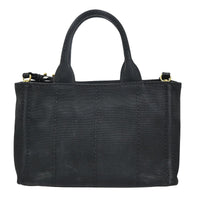 Prada Canapa Convertible Tote Canvas Black Canvas Tote Bag Bag (Authentic Pre-Loved)