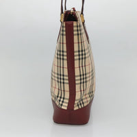 Burberry Nova Check Tote Canvas And Leather Beige Canvas Tote Bag Bag (Pre-Loved)