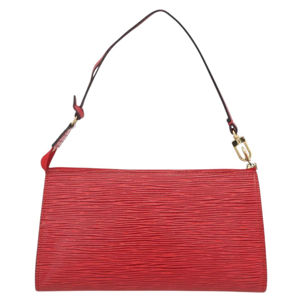 Louis Vuitton Pochette Accessoires Epi Leather Red Leather Clutche & Pouche Bag (Authentic Pre-Loved)