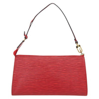 Louis Vuitton Pochette Accessoires Epi Leather Red Leather Clutche & Pouche Bag (Authentic Pre-Loved)