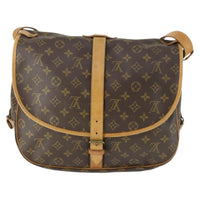 Louis Vuitton Louis Vuitton Saumur Handbag Monogram Canvas Brown Canvas Shoulder Bag Bag (Pre-Loved)