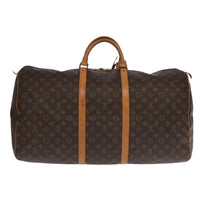 Louis Vuitton Keepall Bag Monogram Canvas Brown Canvas Travel Bag Bag (Pre-Loved)