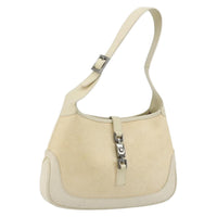 Gucci Vintage Jackie Shoulder Bag Canvas And Leather Beige Canvas Handbag (Authentic Pre-Loved)