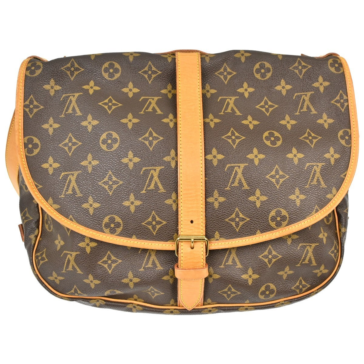 Louis Vuitton Louis Vuitton Saumur Handbag Monogram Canvas Brown Canvas Shoulder Bag Bag (Pre-Loved)