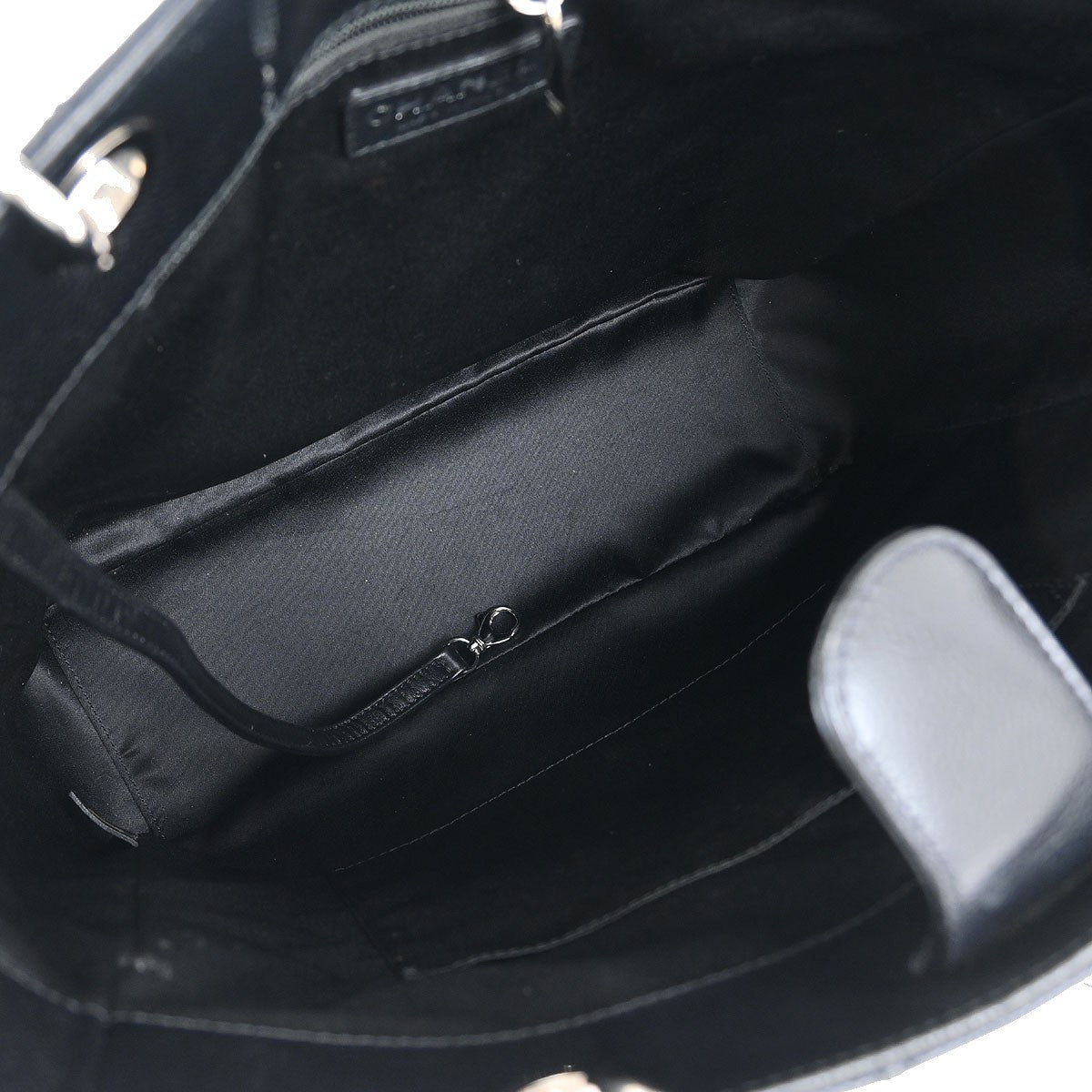 Chanel Petite Shopping Tote Quilted Caviar Black Leather Tote Bag Bag (Pre-Loved)