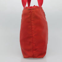 Prada Vintage Zip Tote Tessuto Red Nylon Tote Bag Bag (Authentic Pre-Loved)