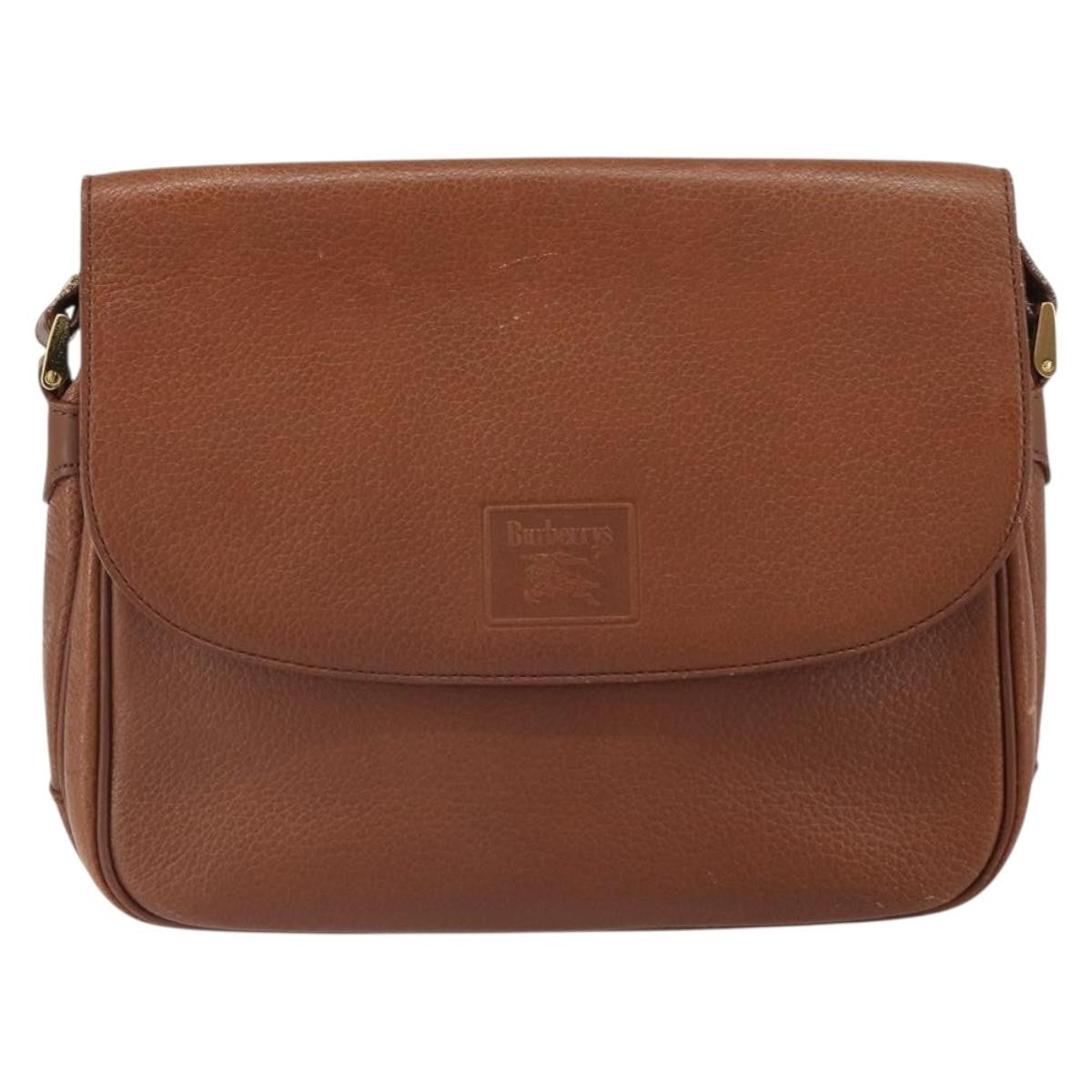 Burberry Vintage Shoulder Bag Leather Brown Leather Shoulder Bag Bag (Authentic Pre-Loved)