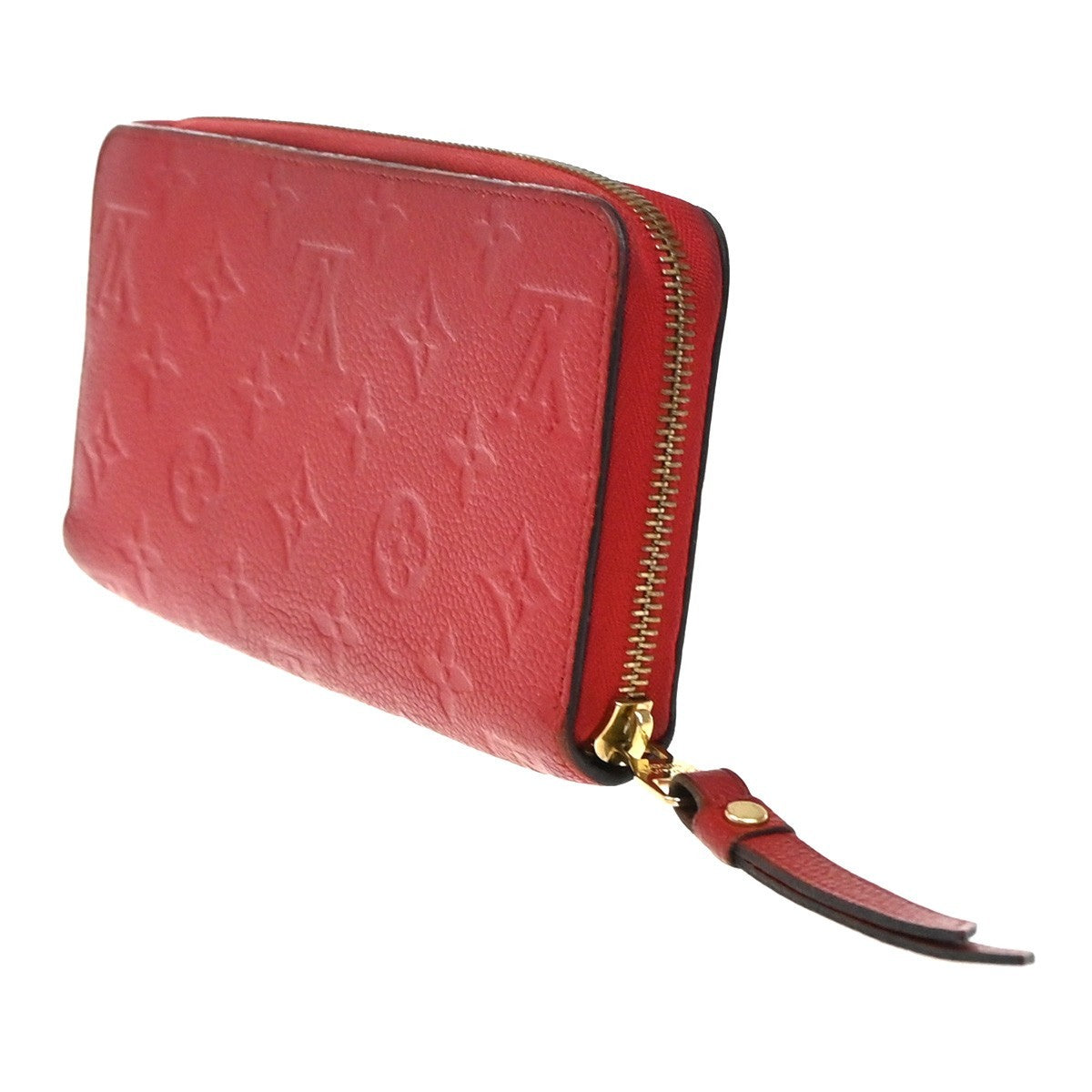 Louis Vuitton Portefeuille Zippy Monogramme Empreinte Monogramme Empreinte Red Leather Wallets Accessory (Authentic Pre-Loved)