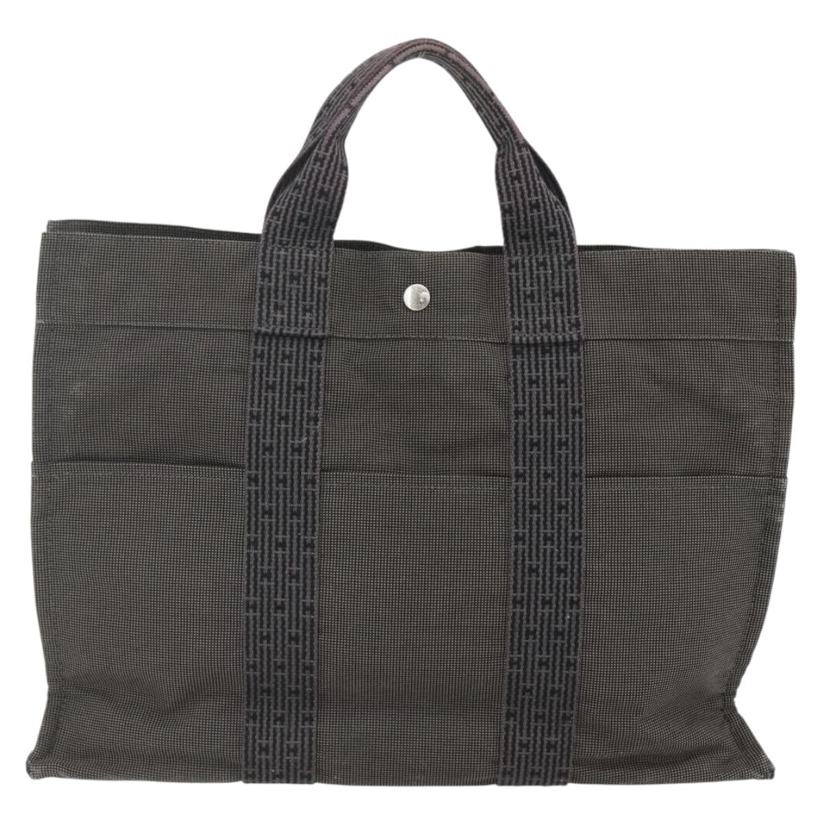 Hermes Fourre-Tout Herline Fourre-Tout Herline Gray Canvas Tote Bag Bag (Authentic Pre-Loved)