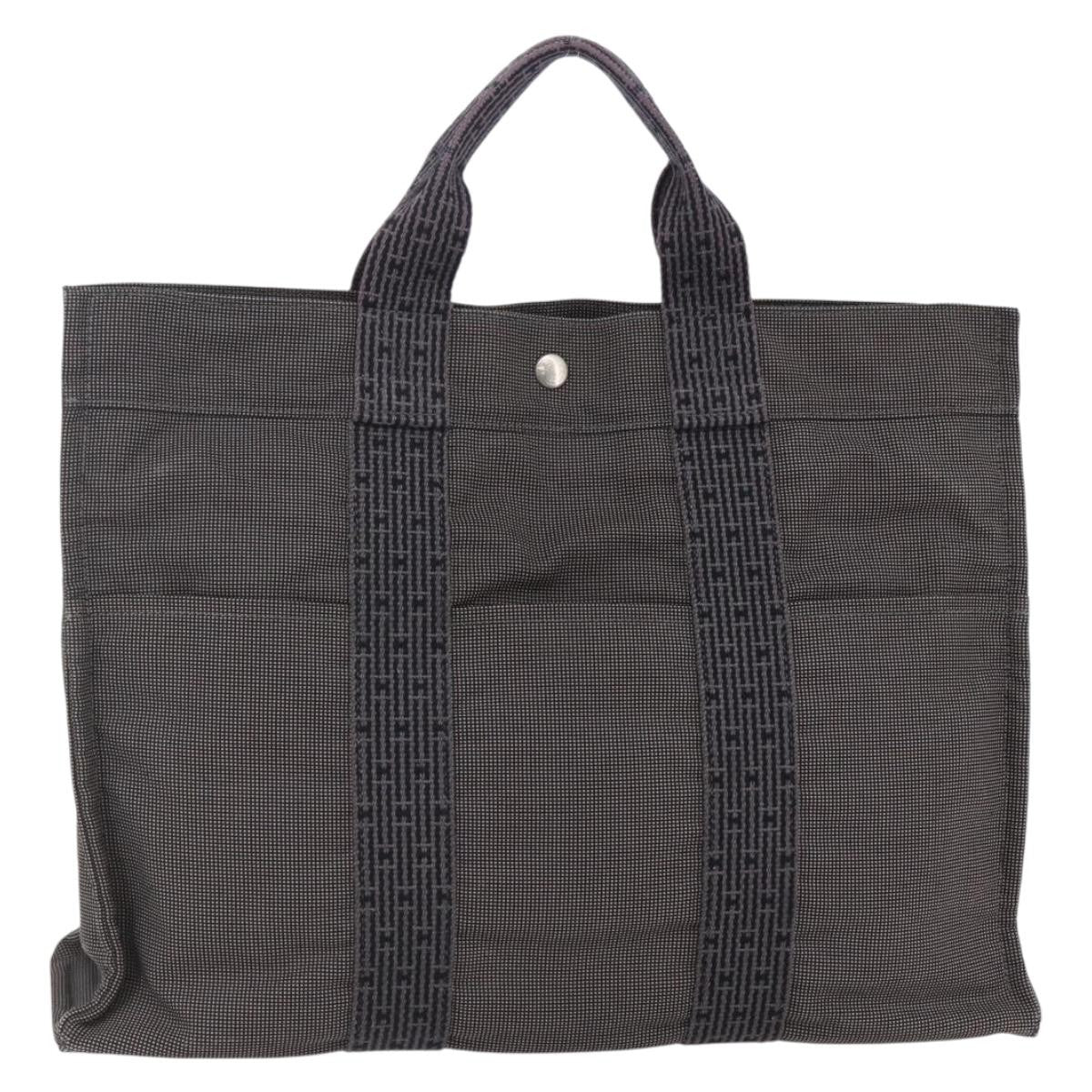 Hermes Fourre Tout Tote Canvas Gray Canvas Bag (Pre-Loved)