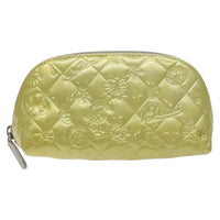 Chanel Vintage Toiletry Pouch Patent Leather Silver Other Clutche & Pouche Bag (Authentic Pre-Loved)