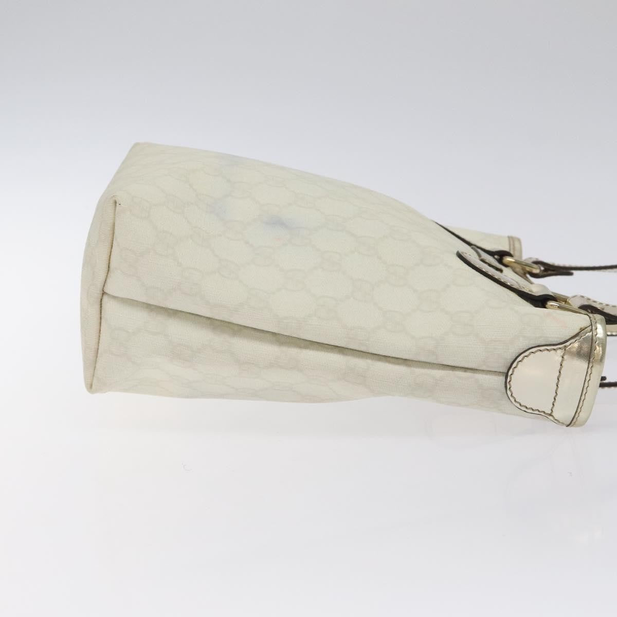 Gucci Vintage Tote Gg Canvas White Canvas Tote Bag Bag (Pre-Loved)