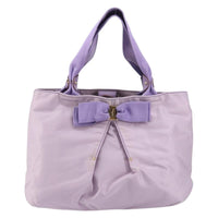 Salvatore Ferragamo Vala Tote Nylon Purple Nylon Tote Bag Bag (Authentic Pre-Loved)