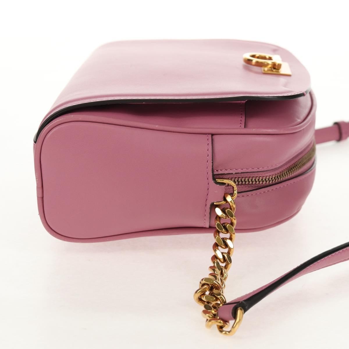 Salvatore Ferragamo Gancini Shoulder Bag Leather Pink Leather Shoulder Bag Bag (Authentic Pre-Loved)