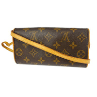 Louis Vuitton Twin Handbag Monogram Canvas Brown Canvas Clutche & Pouche Bag (Authentic Pre-Loved)
