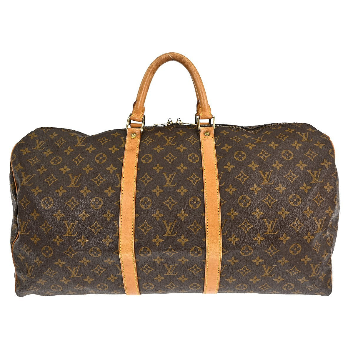 Louis Vuitton Louis Vuitton Keepall Bag Monogram Canvas Brown Canvas Travel Bag Bag (Pre-Loved)