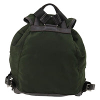 Prada Double Front Pocket Backpack Tessuto Khaki Nylon Backpack Bag (Authentic Pre-Loved)