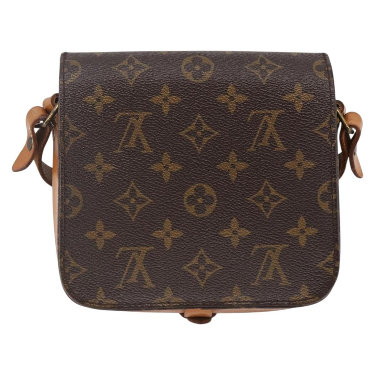 Louis Vuitton Cartouchiere Handbag Monogram Canvas Brown Canvas Shoulder Bag Bag (Authentic Pre-Loved)