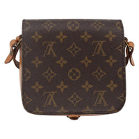 Louis Vuitton Cartouchiere Handbag Monogram Canvas Brown Canvas Shoulder Bag Bag (Authentic Pre-Loved)