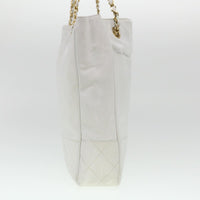 Chanel Chanel Vintage Shopping Tote Lambskin White Leather Shoulder Bag Bag (Authentic Pre-Loved)