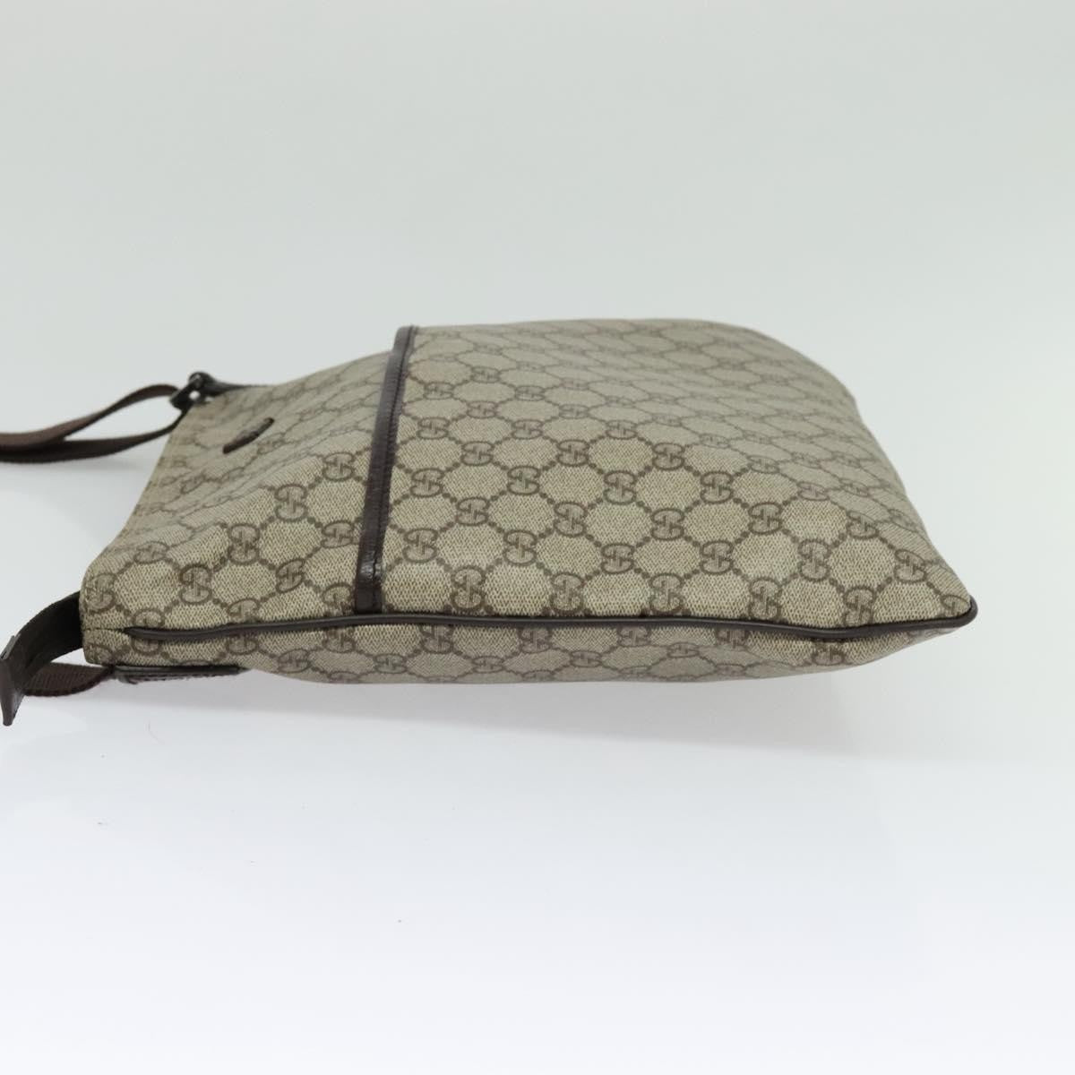 Gucci Zip Top Messenger Bag Gg Coated Canvas Beige Canvas Shoulder Bag Bag (Authentic Pre-Loved)