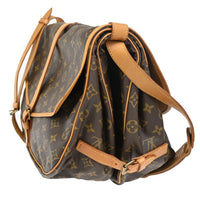 Louis Vuitton Saumur Handbag Monogram Canvas Brown Canvas Shoulder Bag Bag (Authentic Pre-Loved)