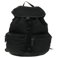 Prada Double Front Pocket Backpack Tessuto Black Nylon Backpack Bag (Authentic Pre-Loved)