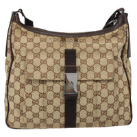 Gucci Gg Canvas Bag Canvas Beige Canvas Shoulder Bag Bag (Pre-Loved)