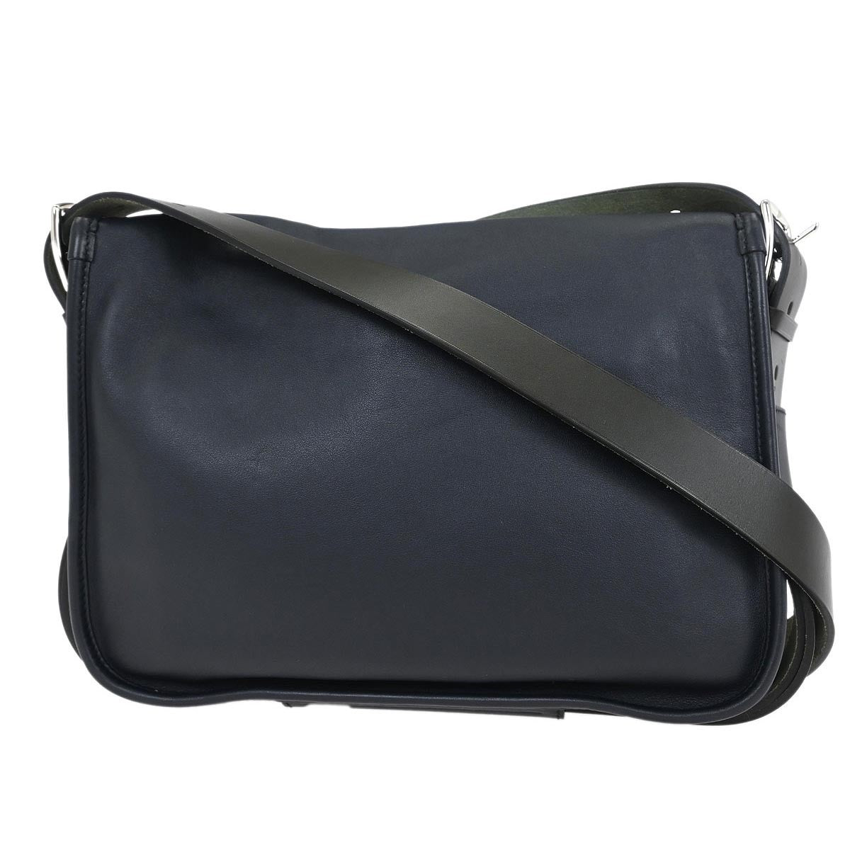 Hermes Barda Messenger Bag Veau Sikkim Blue Leather Shoulder Bag Bag (Pre-Loved)