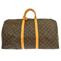 Louis Vuitton Keepall Bag Monogram Canvas Brown Canvas Travel Bag Bag (Pre-Loved)
