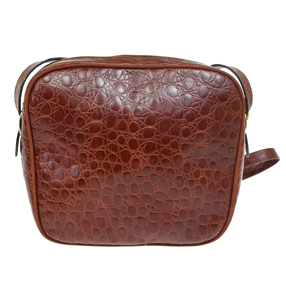Salvatore Ferragamo Vala Shoulder Bag Leather Brown Leather Shoulder Bag Bag (Authentic Pre-Loved)