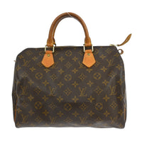 Louis Vuitton Speedy Handbag Monogram Canvas Brown Canvas Handbag (Pre-Loved)
