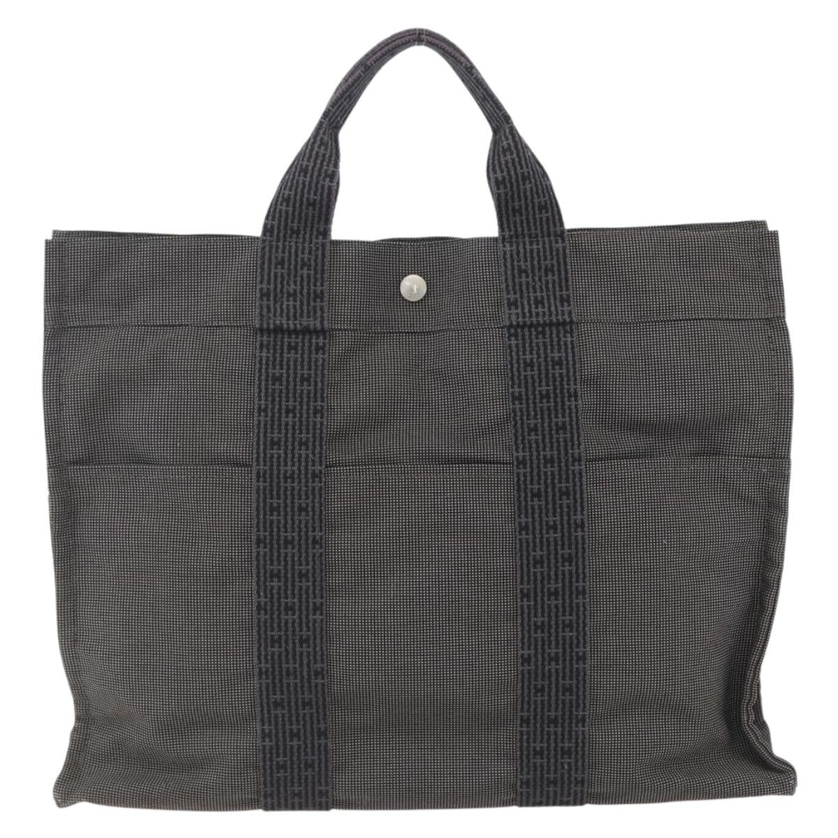 Hermes Fourre-Tout Herline Canvas Gray Canvas Tote Bag Bag (Authentic Pre-Loved)