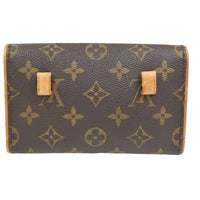 Louis Vuitton Florentine Waist Bag Monogram Canvas Brown Canvas Clutche & Pouche Bag (Authentic Pre-Loved)
