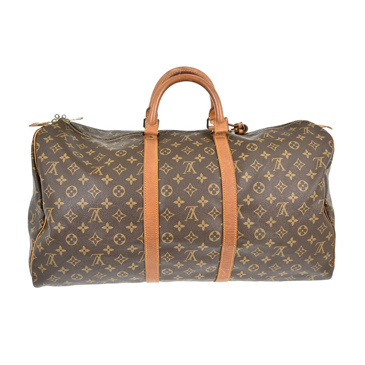 Louis Vuitton Keepall Bag Monogram Canvas Brown Canvas Travel Bag Bag (Pre-Loved)