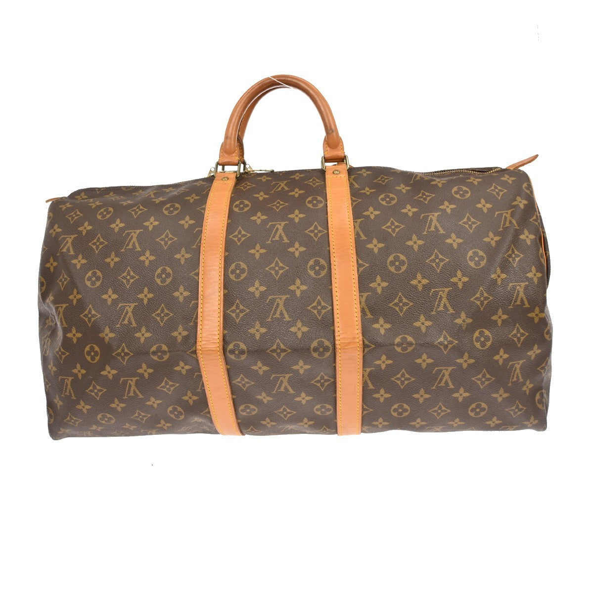 Louis Vuitton Keepall Bag Monogram Canvas Brown Canvas Travel Bag Bag (Authentic Pre-Loved)