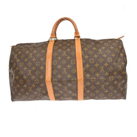 Louis Vuitton Keepall Bag Monogram Canvas Brown Canvas Travel Bag Bag (Authentic Pre-Loved)