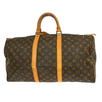Louis Vuitton Keepall Bag Monogram Canvas Brown Canvas Travel Bag Bag (Authentic Pre-Loved)