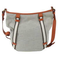 Burberry Blue Label Shoulder Bag Canvas Gray Canvas Shoulder Bag Bag (Pre-Loved)