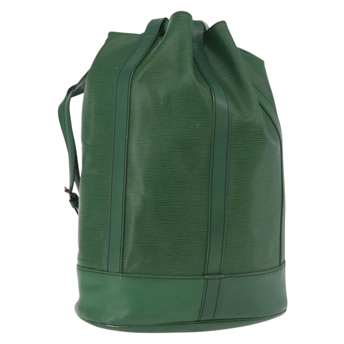 Louis Vuitton Randonnee Backpack Epi Leather Green Leather Backpack Bag (Authentic Pre-Loved)
