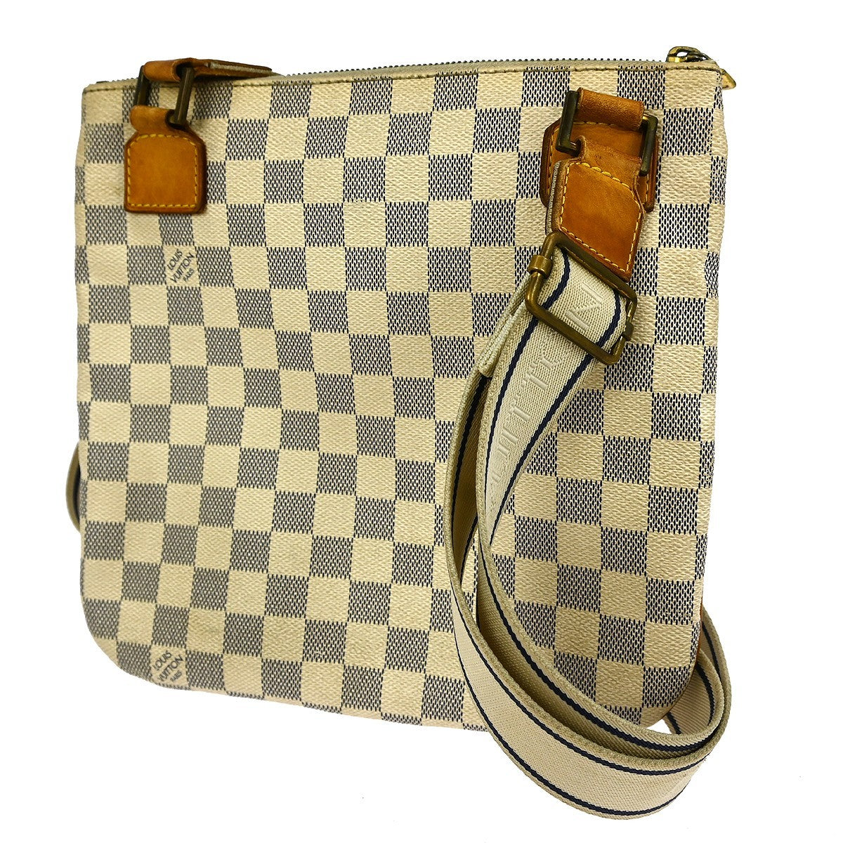 Louis Vuitton Bosphore Pochette Damier White Canvas Clutche & Pouche Bag (Pre-Loved)
