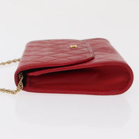 Chanel Vintage Clutch Leather Red Leather Clutche & Pouche Bag (Authentic Pre-Loved)