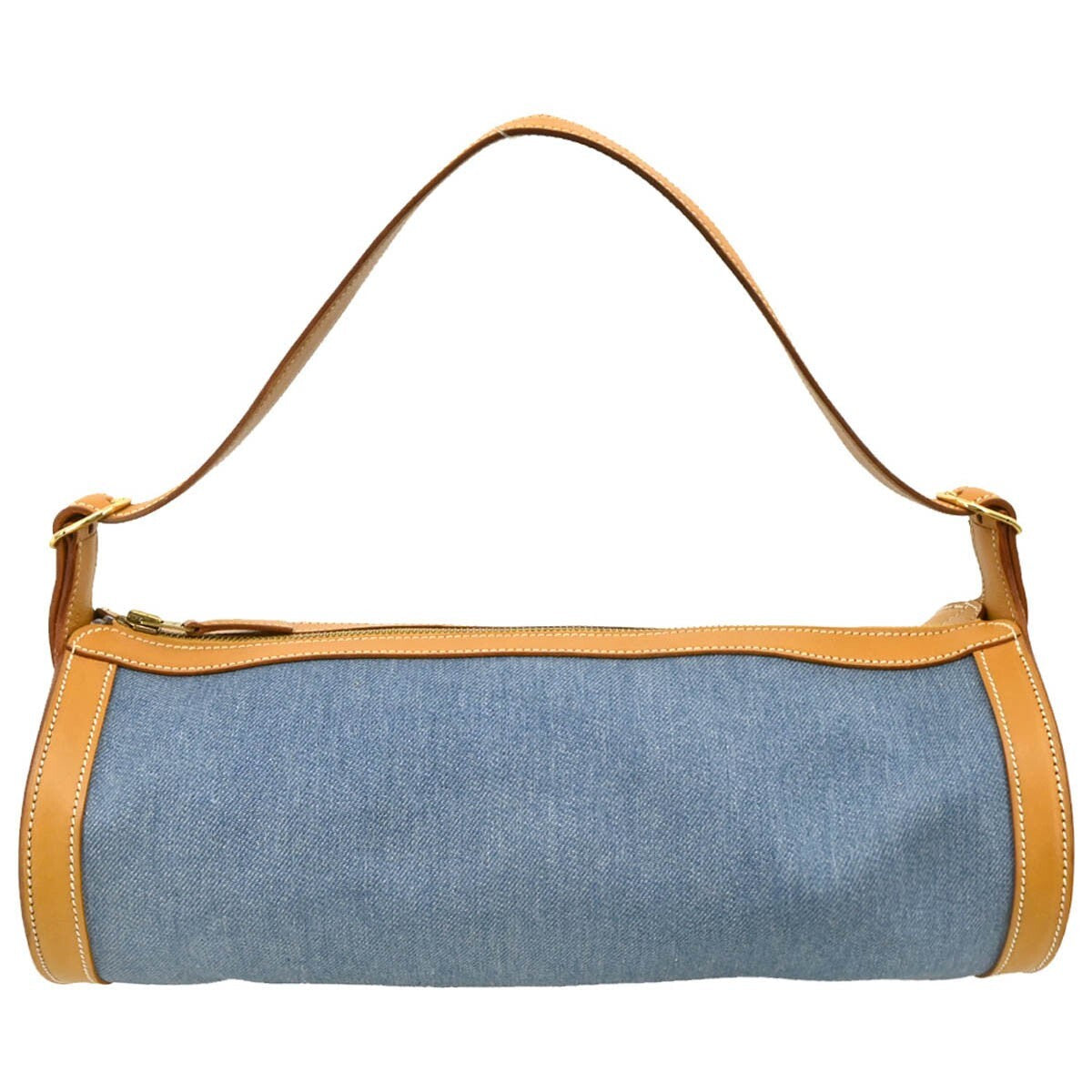 Hermes Sac Doremi Bag Denim With Leather Blue Denim_Jeans Shoulder Bag Bag (Authentic Pre-Loved)