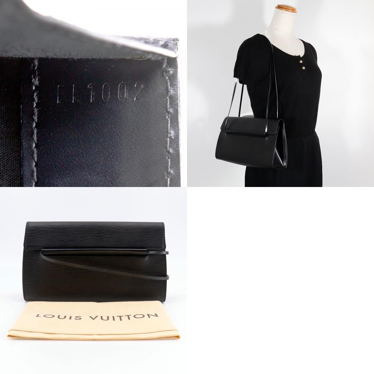 Louis Vuitton Dinard Handbag Epi Leather Black Leather Shoulder Bag Bag (Authentic Pre-Loved)