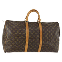 Louis Vuitton Keepall Bag Monogram Canvas Brown Canvas Travel Bag Bag (Authentic Pre-Loved)