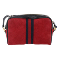 Gucci Ophidia Shoulder Bag Suede Red Suede Shoulder Bag Bag (Authentic Pre-Loved)