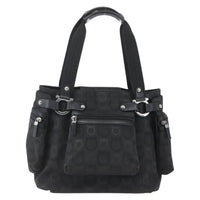 Salvatore Ferragamo Gancini Tote Nylon Black Nylon Tote Bag Bag (Pre-Loved)