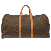 Louis Vuitton Keepall Bag Monogram Canvas Brown Canvas Travel Bag Bag (Pre-Loved)